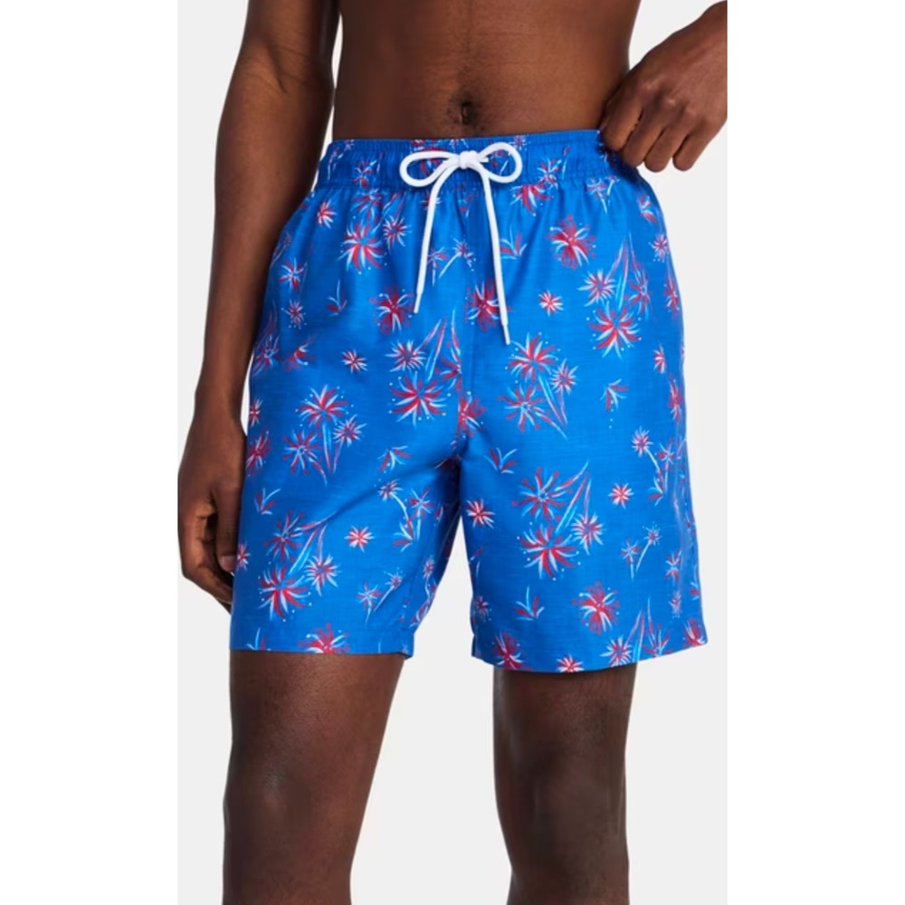 Men's Celebrate above the knee swimming trunks shorts size 3XL 48-50) patriotic